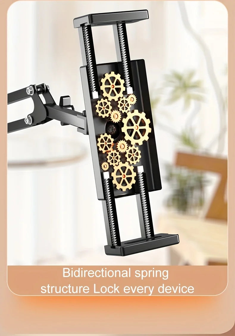 Adjustable Long-Arm Tablet Holder for Bed & Desk – 4.7–13 Inch