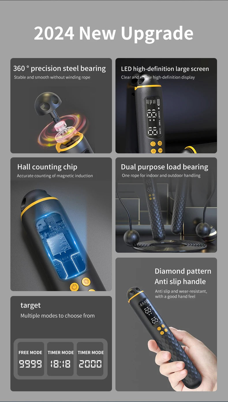 Rechargeable Digital Jump Rope with Calorie Counter