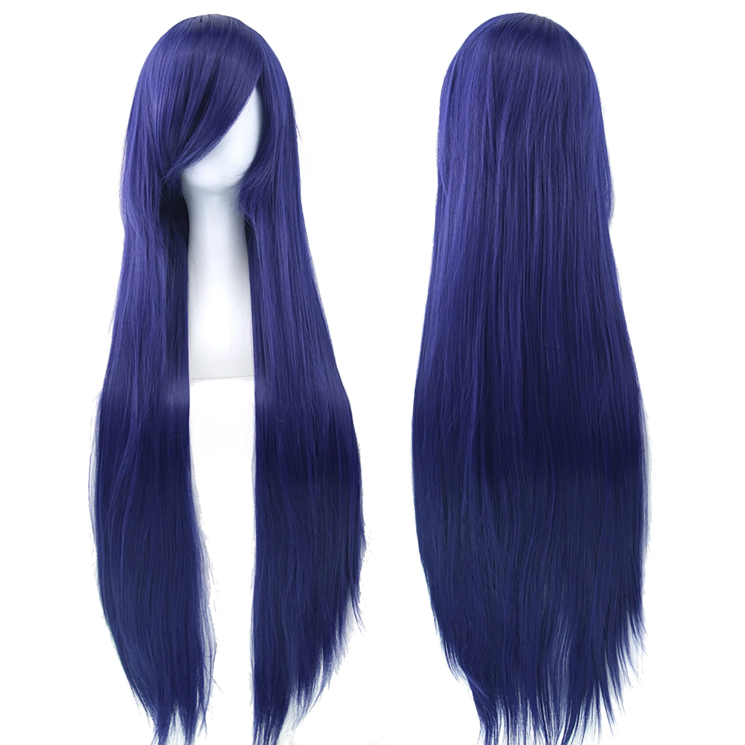 32" Long Straight Cosplay Wig – Heat Resistant Synthetic Hair, 120% Density | 36 Colors | Anime, Halloween & Party