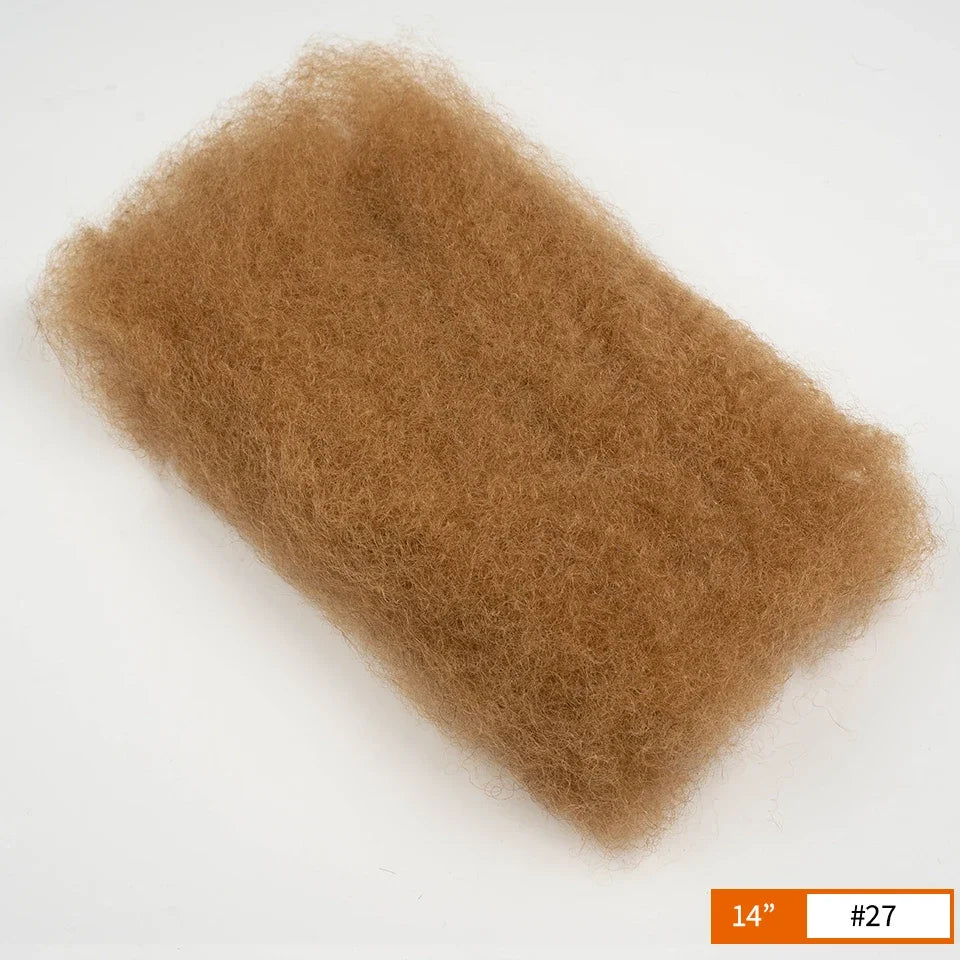 QVR Afro Kinky Bulk Human Hair for Braiding & Dreadlocks | 100% Brazilian Remy | 10-22 Inch | 9 Colors | 50g
