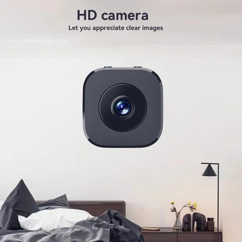 Mini 1080P Full HD WiFi Security Camera | Night Vision | Motion Detection | 2-Way Audio | Loop Recording | White & Black
