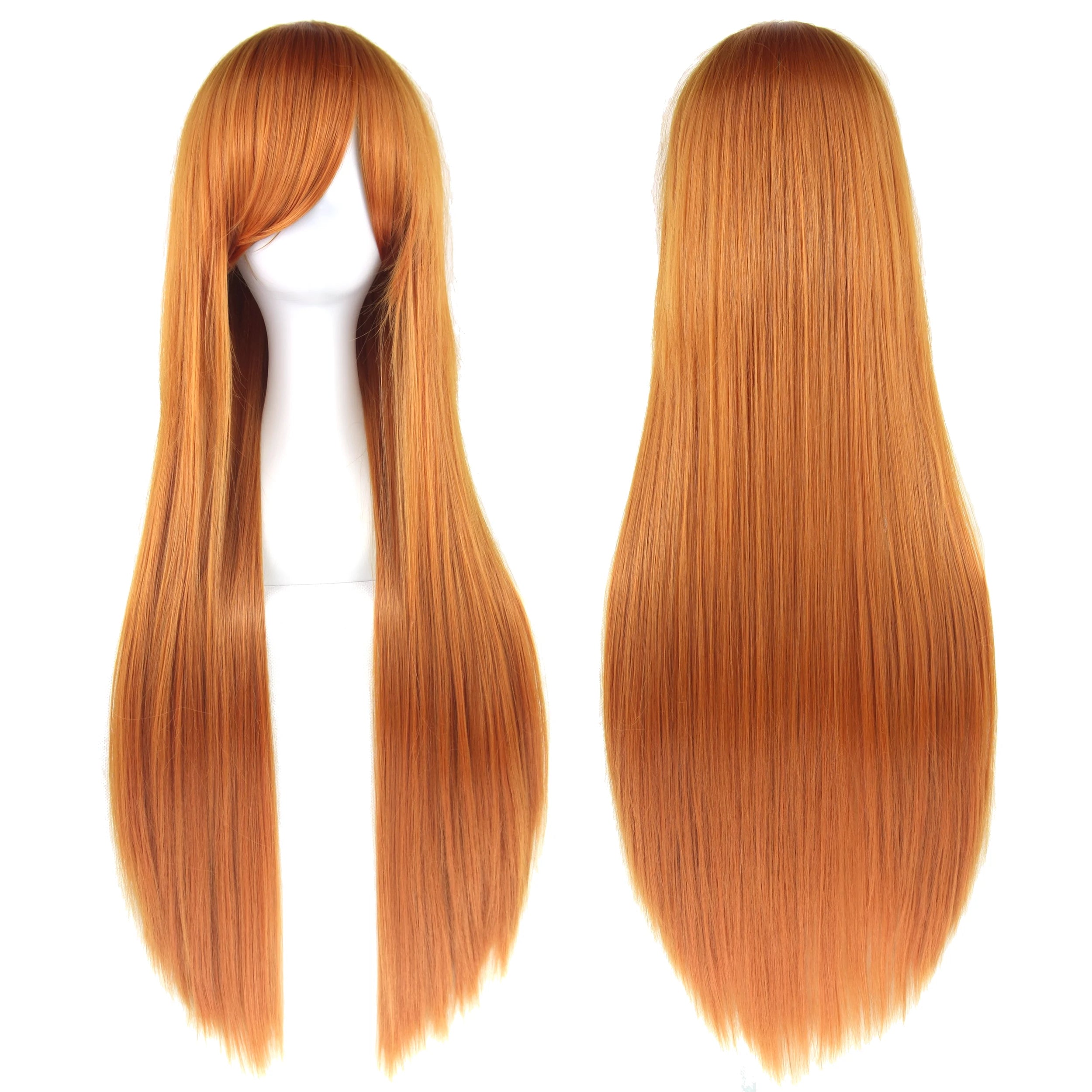 32" Long Straight Cosplay Wig – Heat Resistant Synthetic Hair, 120% Density | 36 Colors | Anime, Halloween & Party