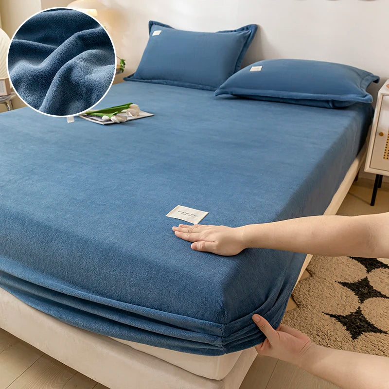Velvet Thermal Mattress Cover – Plush Winter Bed Cover in Multiple Sizes