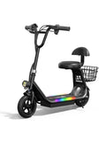 Spacewalk Kids Folding Electric Scooter with Seat & Basket