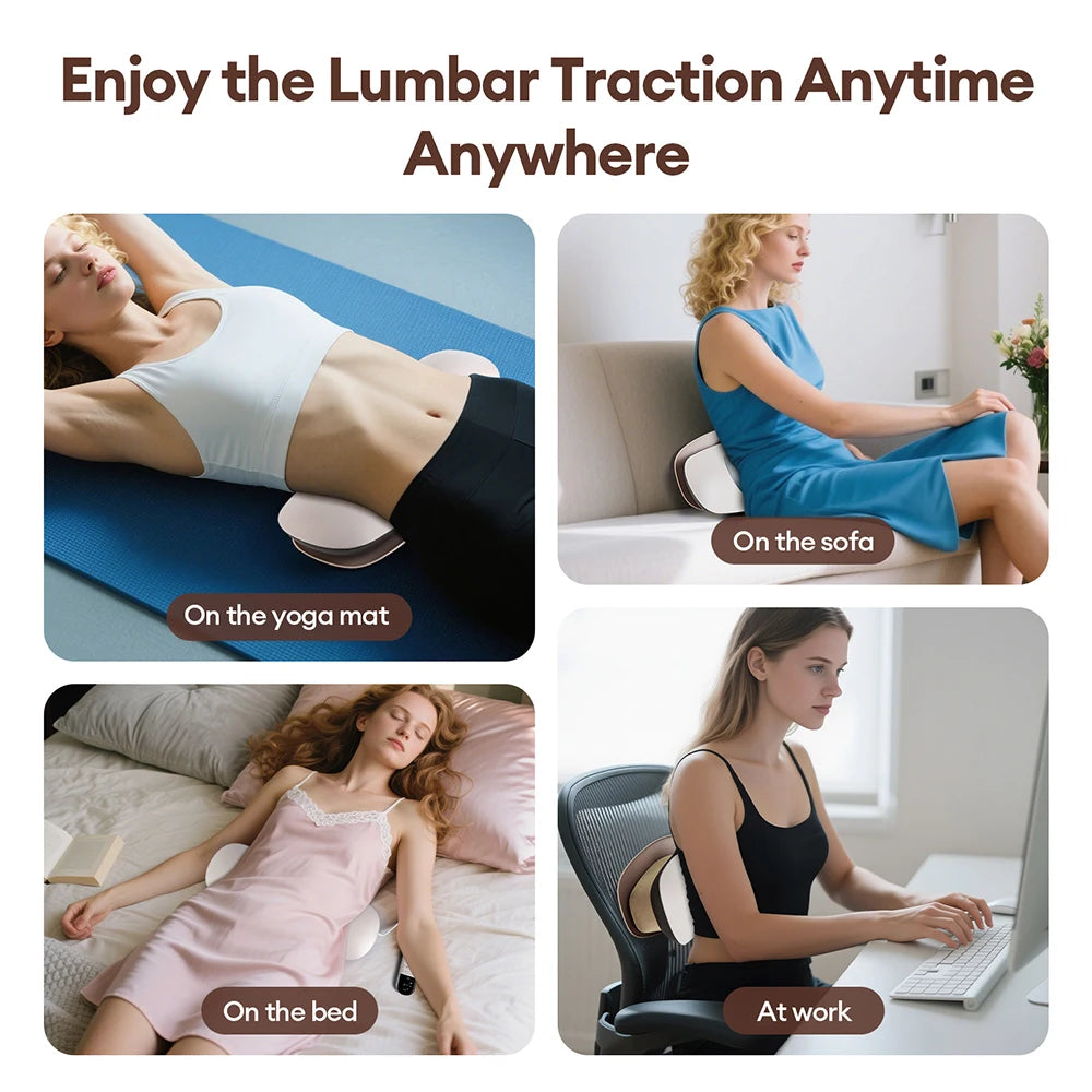 Electric Lumbar Vibration Massager – Adjustable Back Support