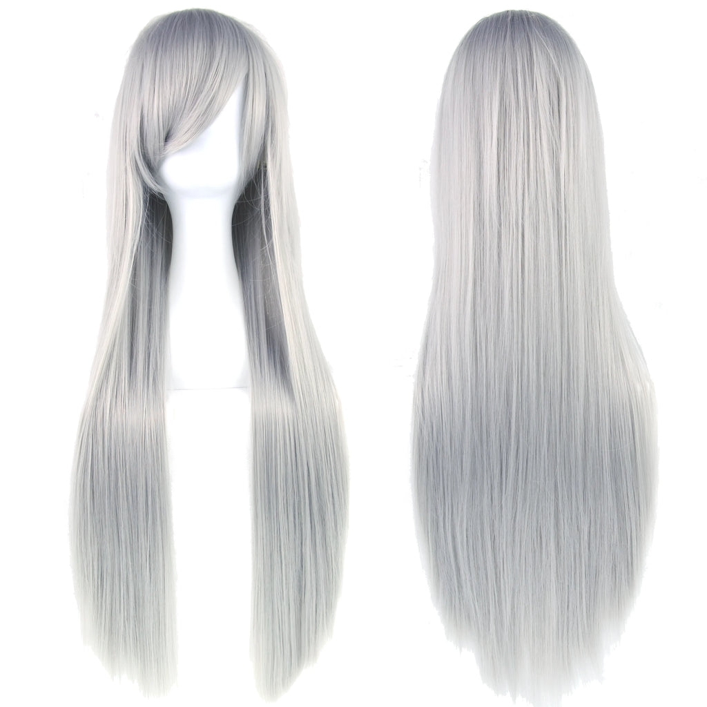 32" Long Straight Cosplay Wig – Heat Resistant Synthetic Hair, 120% Density | 36 Colors | Anime, Halloween & Party