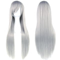32" Long Straight Cosplay Wig – Heat Resistant Synthetic Hair, 120% Density | 36 Colors | Anime, Halloween & Party