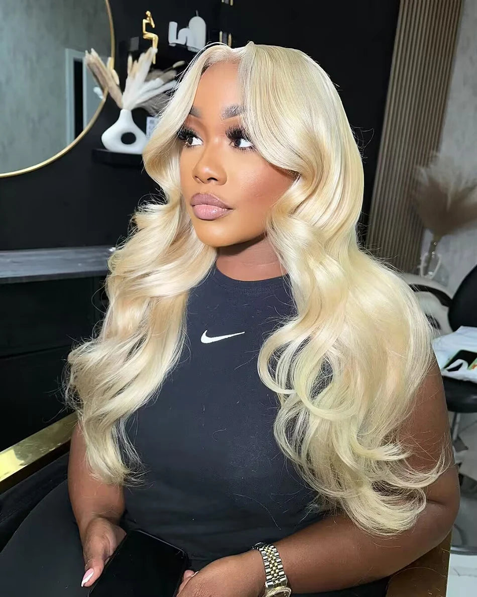 613 Blonde HD Lace Front Wig – Brazilian Straight Human Hair | 13x4 & 13x6 | 180% Density | 16"–32"