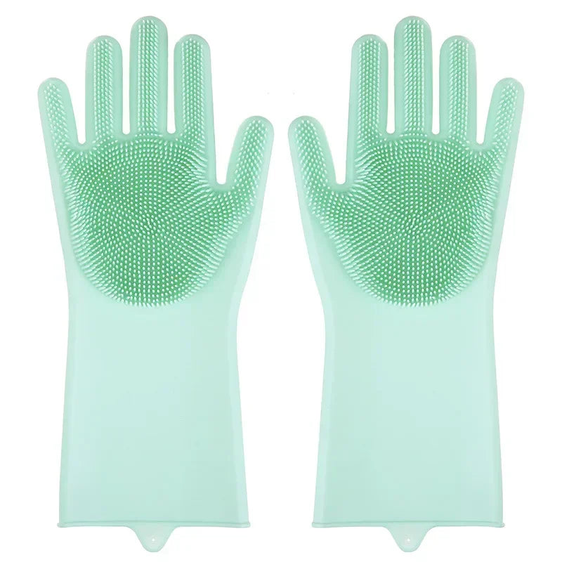 Pet Grooming Silicone Glove – 3,000+ Pin Brush Heads | Hair Removal & Massage | Dogs, Cats & More | Pink, Blue, Green, Purple & Grey