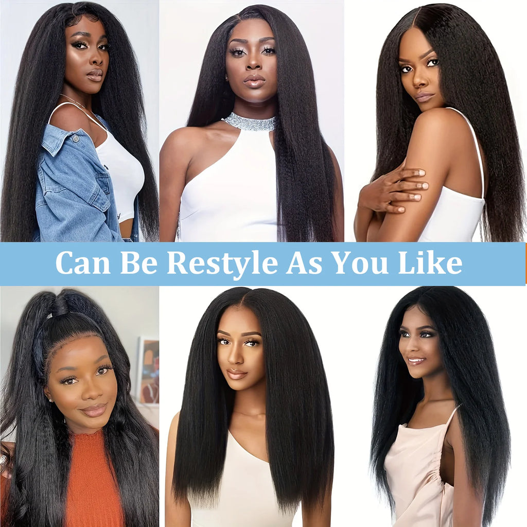 Brazilian Remy Kinky Straight Clip-In Hair Extensions – 100% Human Hair | Natural Color | 120g & 240g | 14"-26"