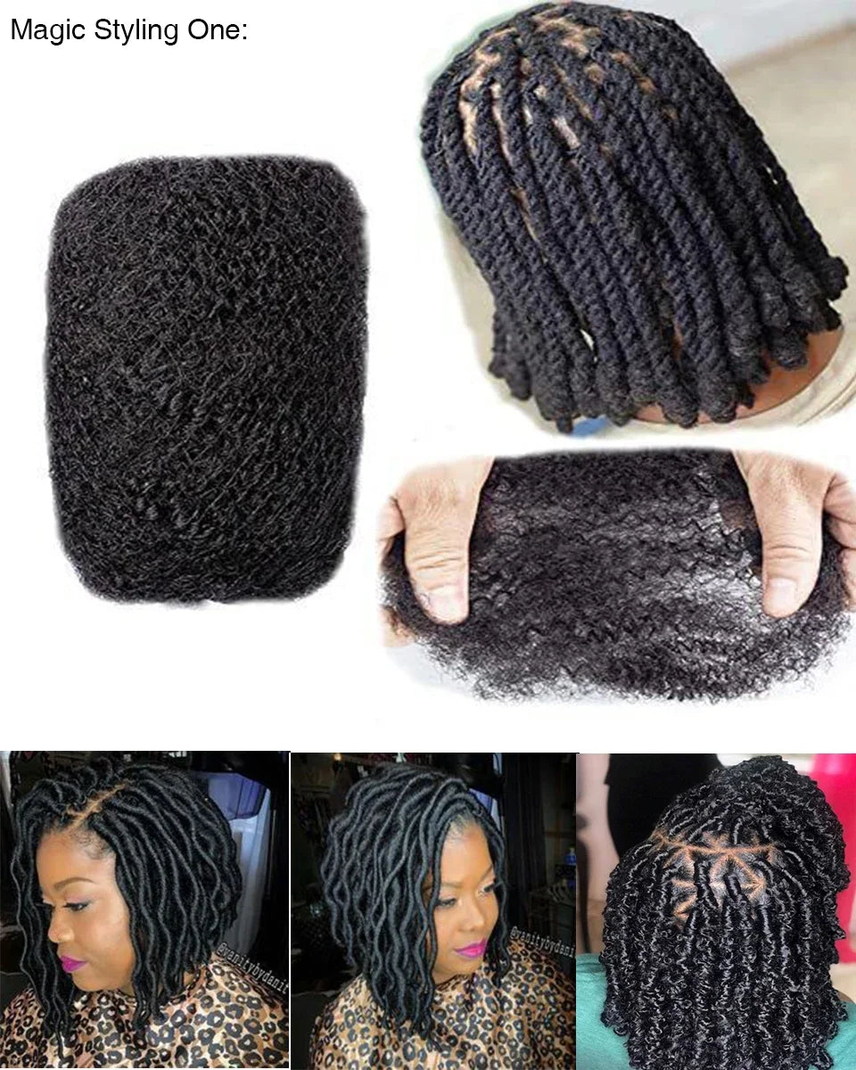 QVR Afro Kinky Bulk Human Hair for Braiding & Dreadlocks | 100% Brazilian Remy | 10-22 Inch | 9 Colors | 50g