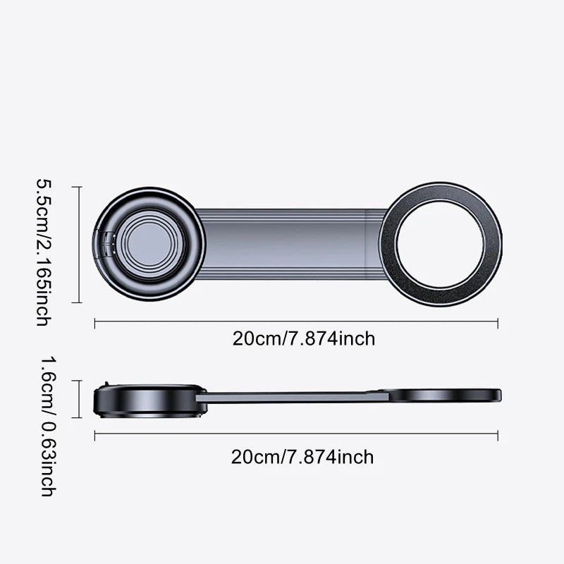 Magnetic Car Phone Mount – Bendable, Detachable, 360° Adjustable, Universal Dashboard Mount