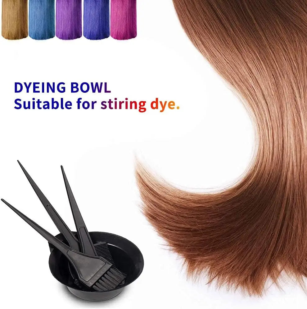 4-Piece Hair Coloring Tool Kit – Brushes & Dye Accessories