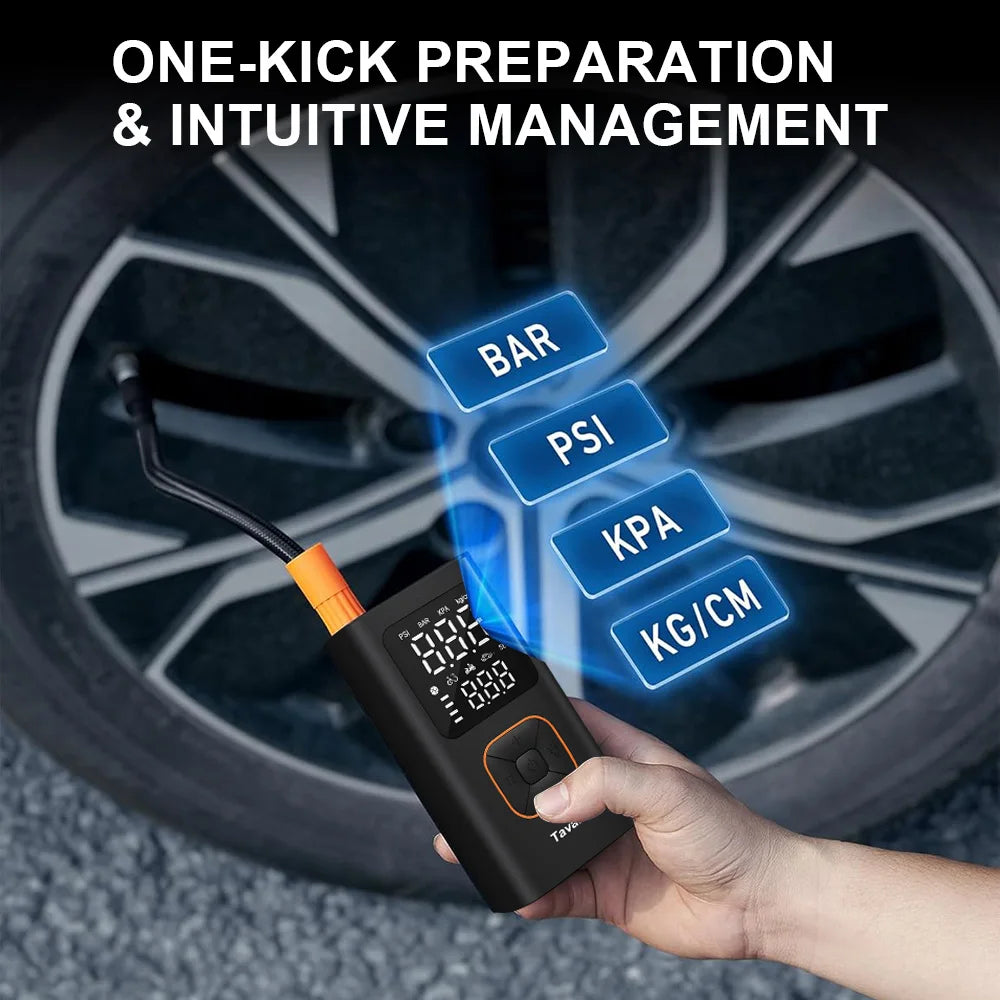 Portable Electric Tire Inflator Air Pump – 150 PSI | 4000mAh | Auto Shut-Off | Cars, Bikes & More