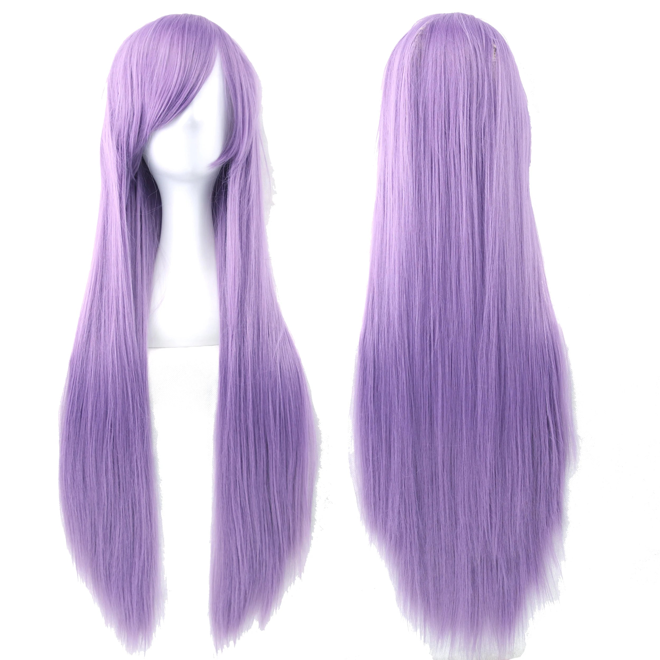 32" Long Straight Cosplay Wig – Heat Resistant Synthetic Hair, 120% Density | 36 Colors | Anime, Halloween & Party