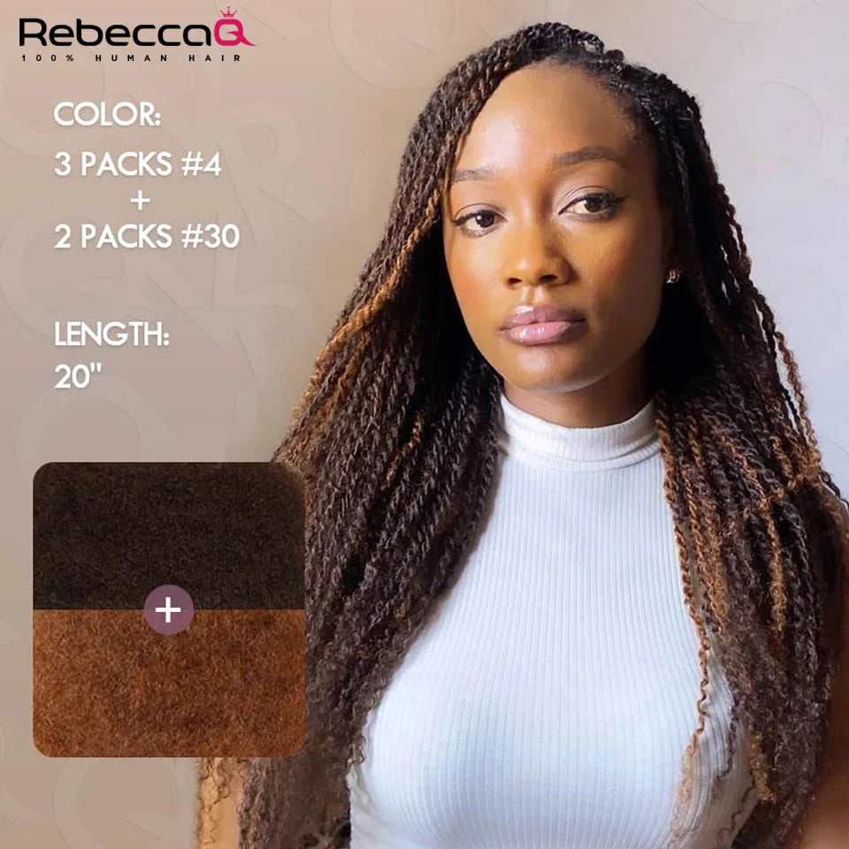 QVR Afro Kinky Bulk Human Hair for Braiding & Dreadlocks | 100% Brazilian Remy | 10-22 Inch | 9 Colors | 50g