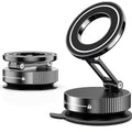 Strong Magnetic Foldable Car Phone Mount – 360° Rotation | Windshield & Multi-Surface | Universal Fit | Black, Silver & White