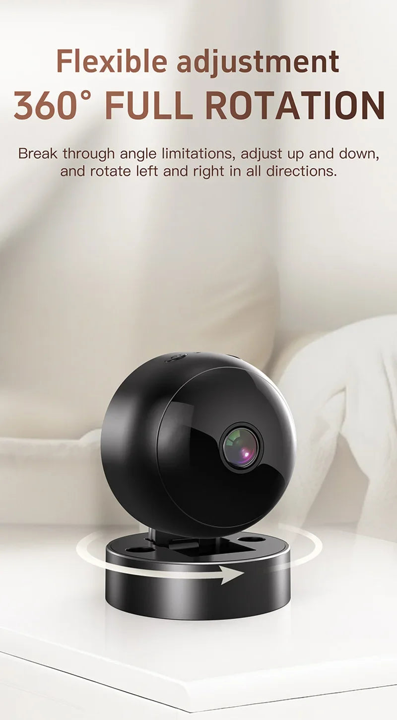 Mini 1080P WiFi Security Camera – Night Vision & Magnetic Mount