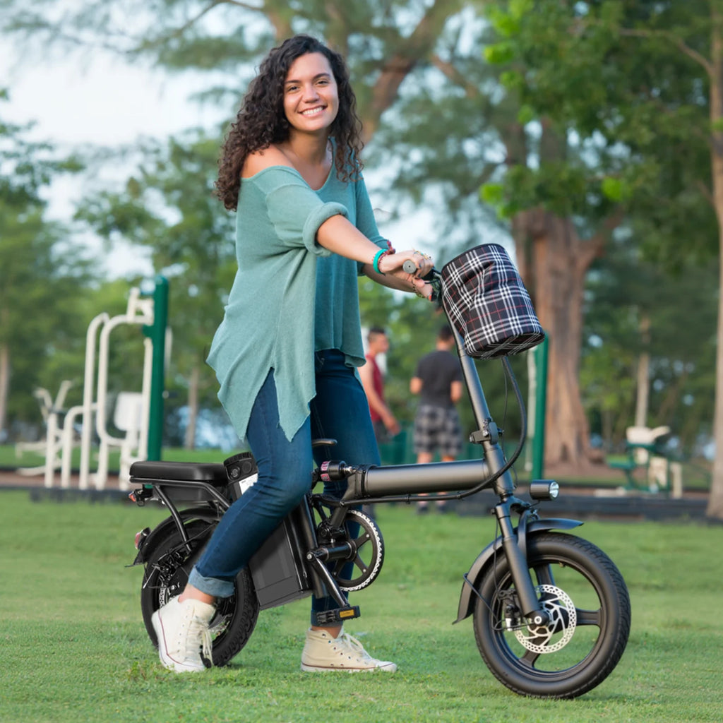 14-Inch Folding Electric Bike – 500W, Dual Disc Brakes