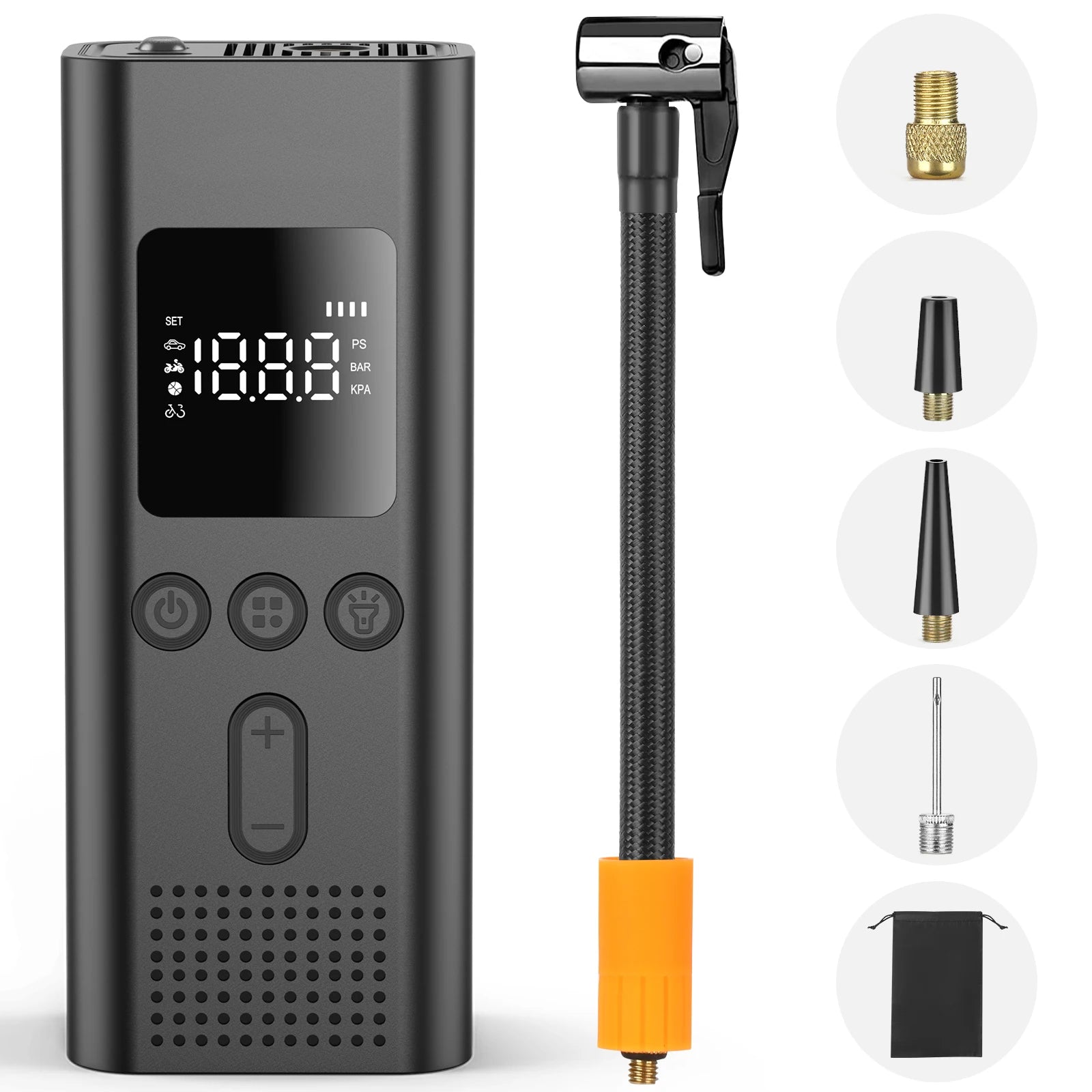 Portable Electric Tire Inflator Air Pump – 150 PSI | 4000mAh | Auto Shut-Off | Cars, Bikes & More