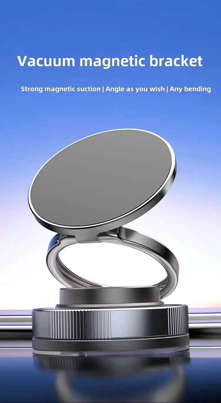 Magnetic Car Phone Mount with Suction Cup – 16 Magnets | 360° Rotation | Dashboard & Windshield | Universal Fit | White & Black
