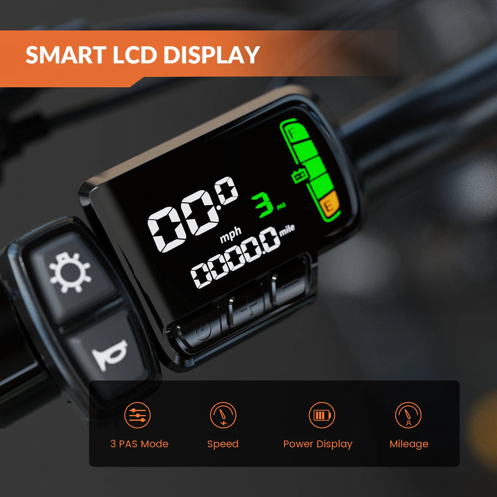 5TH WHEEL AB17 Electric Bike – 700W Peak Motor, Front Suspension