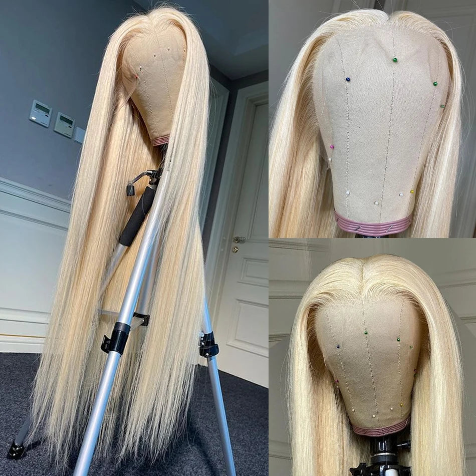 613 Blonde HD Lace Front Wig – Brazilian Straight Human Hair | 13x4 & 13x6 | 180% Density | 16"–32"
