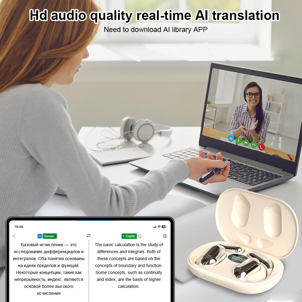 3-in-1 Real-Time Translation Earbuds