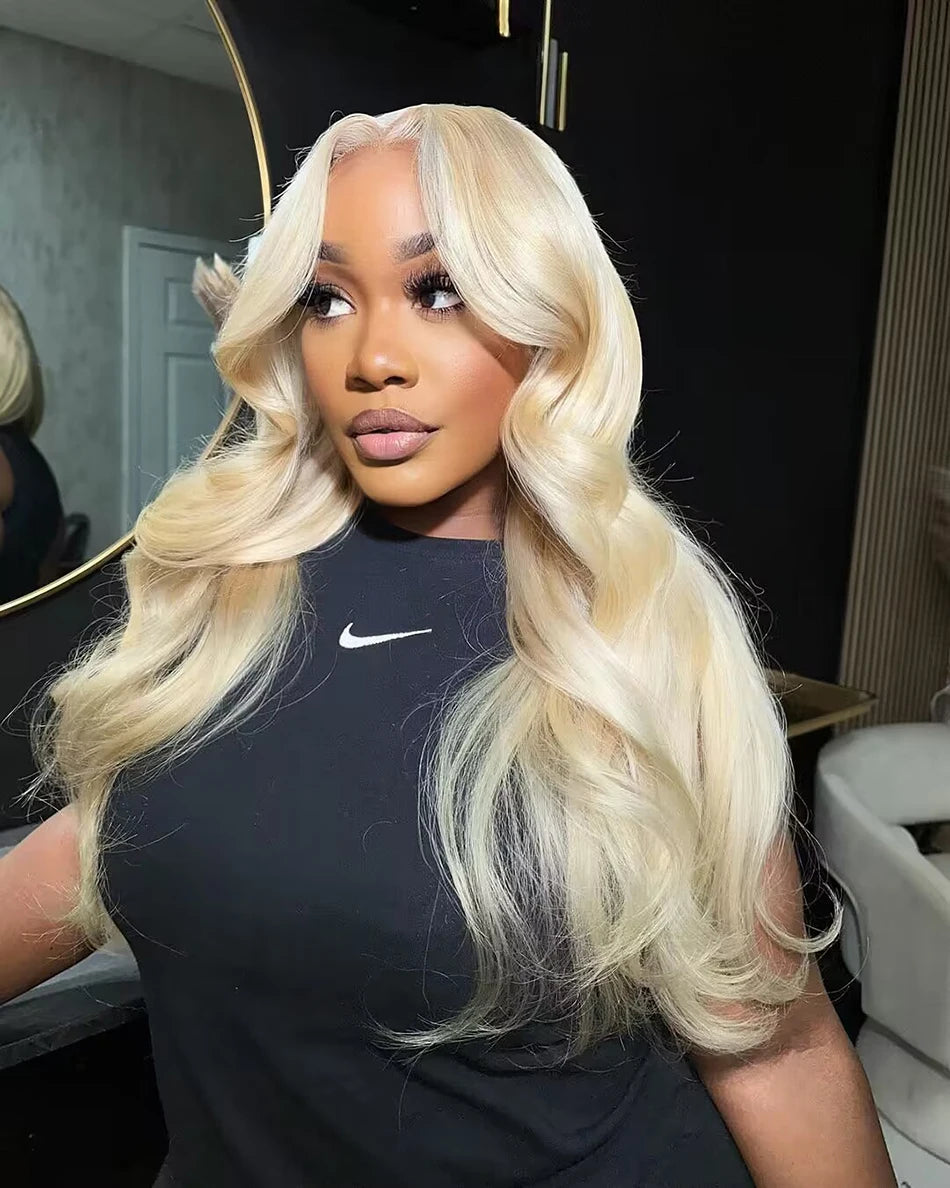 613 Blonde HD Lace Front Wig – Brazilian Straight Human Hair | 13x4 & 13x6 | 180% Density | 16"–32"