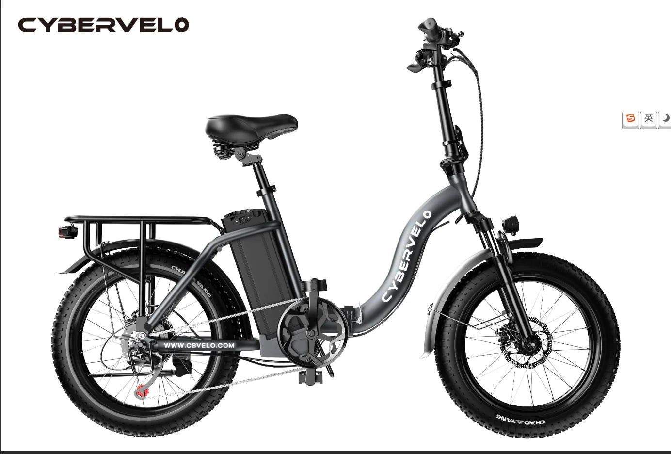 Cybervelo Foldable Fat Tire Electric Bike – 1000W