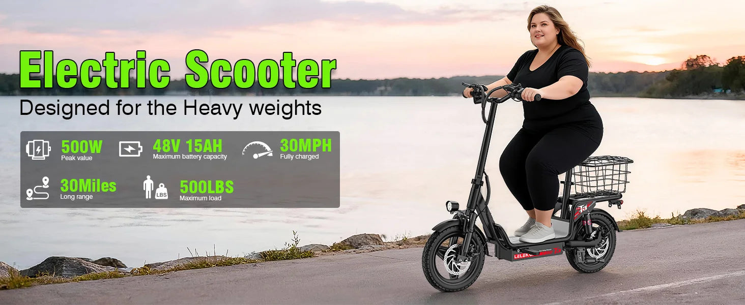 14-Inch Folding Electric Bike with Basket – 48V