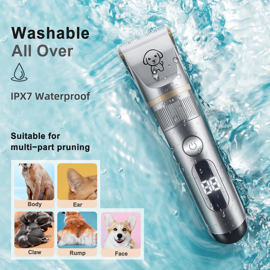 Quiet 5-Speed Pet Hair Trimmer & Grooming Kit