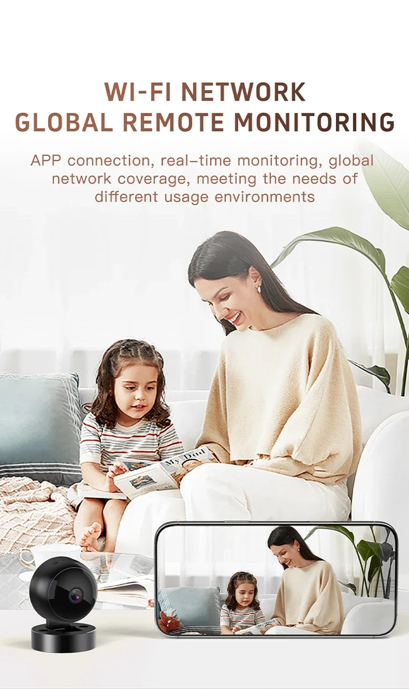 Mini 1080P WiFi Security Camera – Night Vision & Magnetic Mount