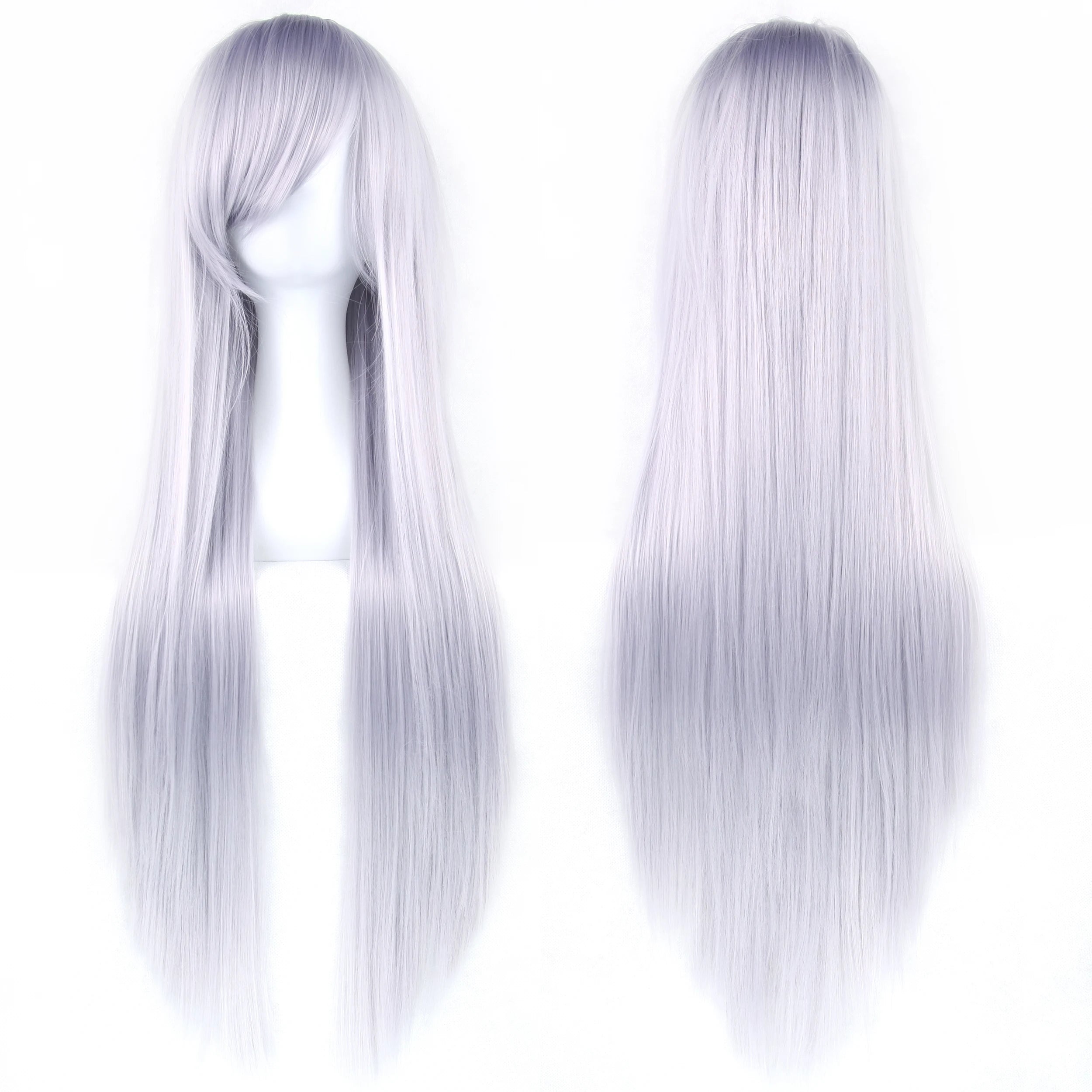 32" Long Straight Cosplay Wig – Heat Resistant Synthetic Hair, 120% Density | 36 Colors | Anime, Halloween & Party