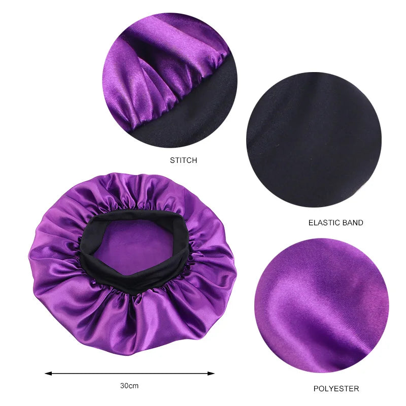 Silky Durag Wave Cap & Satin Bonnet – Long Tail | Unisex | 7 Colors | One Size