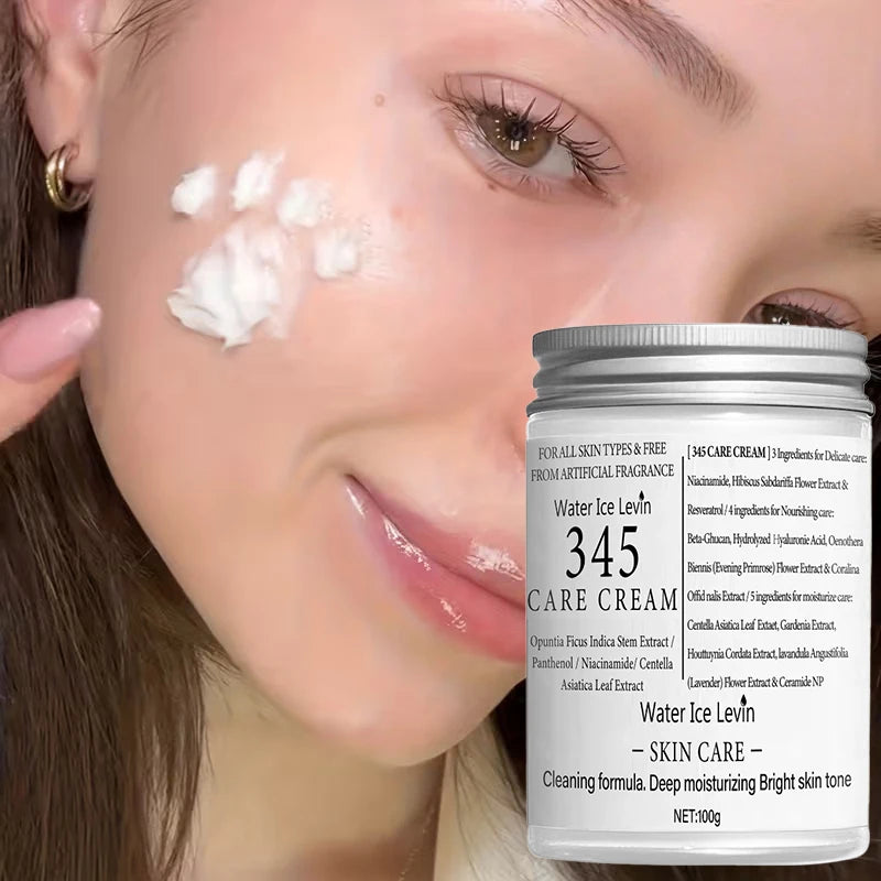 345 Korean Skincare – Moisturizing Face Cream, Eye Cream & Toner
