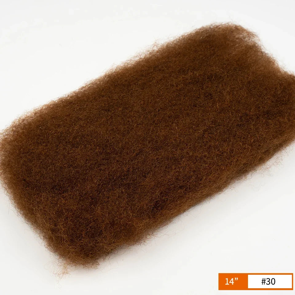 QVR Afro Kinky Bulk Human Hair for Braiding & Dreadlocks | 100% Brazilian Remy | 10-22 Inch | 9 Colors | 50g