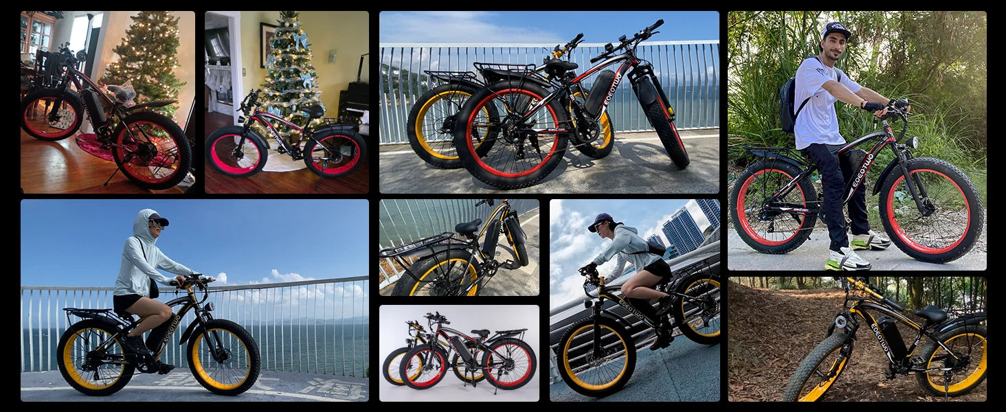 1500W Fat Tire Electric Mountain Bike – 48V 15Ah Battery