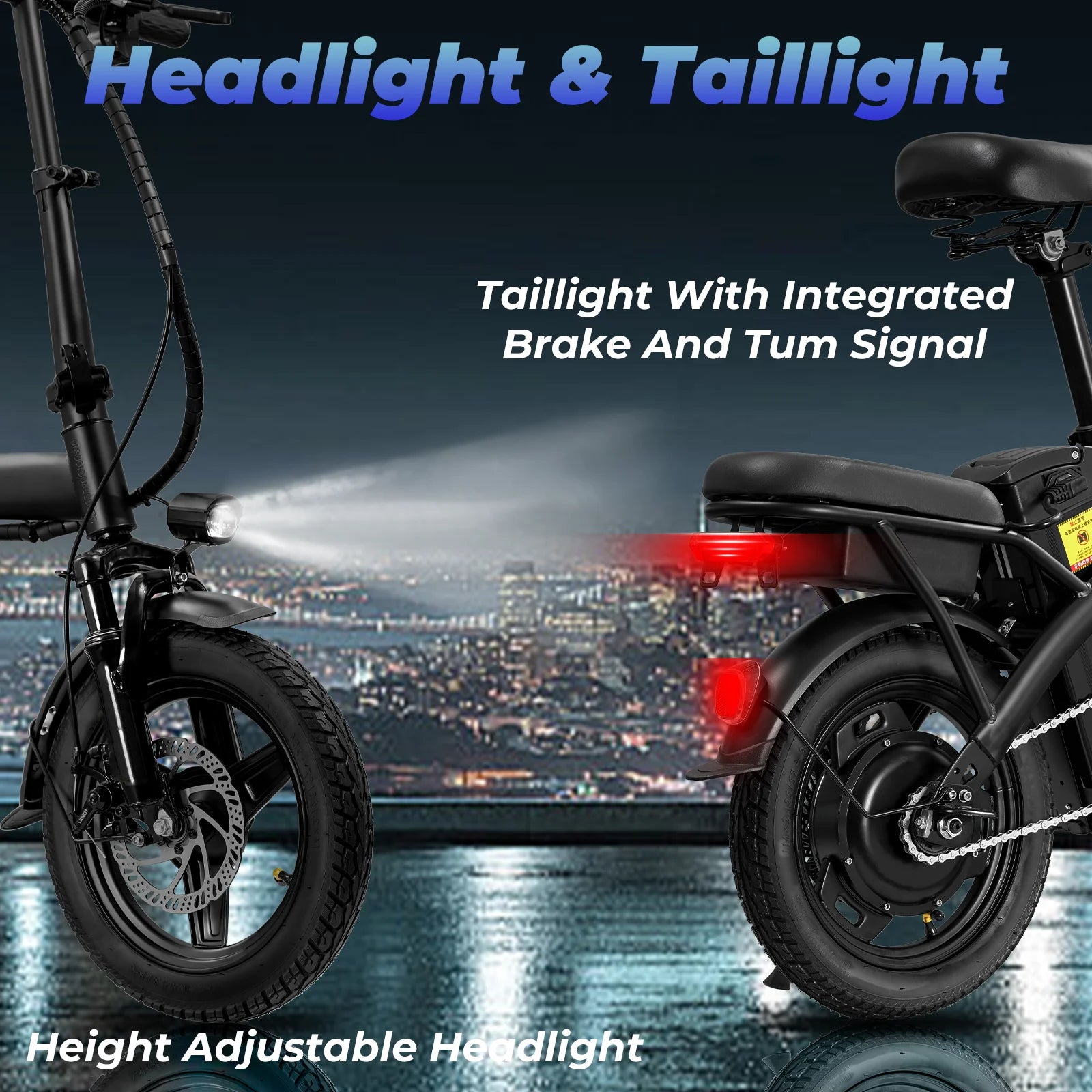 14-Inch Folding Electric Bike – 560W Motor, Removable 48V Battery