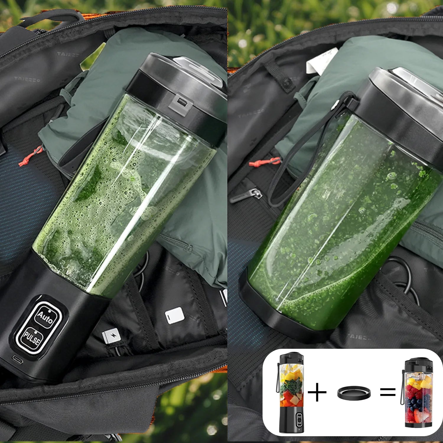 KIRAINAFLY HD-11 Portable Blender – 700ml USB Rechargeable Smoothie Maker for Travel & Gym