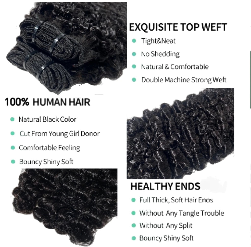Millionaire Queen 3C4A Burmese Curly Human Hair | 100% Virgin Remy | Bundles, 13x4 HD Frontal & 4x4 HD Closure | 14–26 Inches