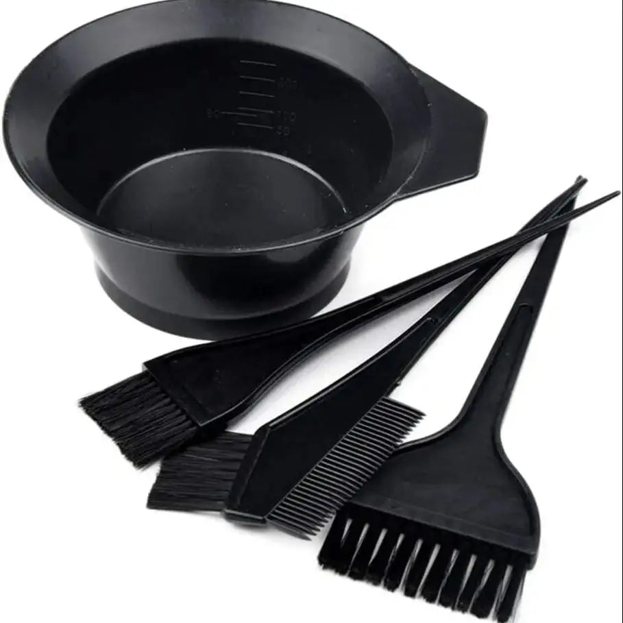 4-Piece Hair Coloring Tool Kit – Brushes & Dye Accessories