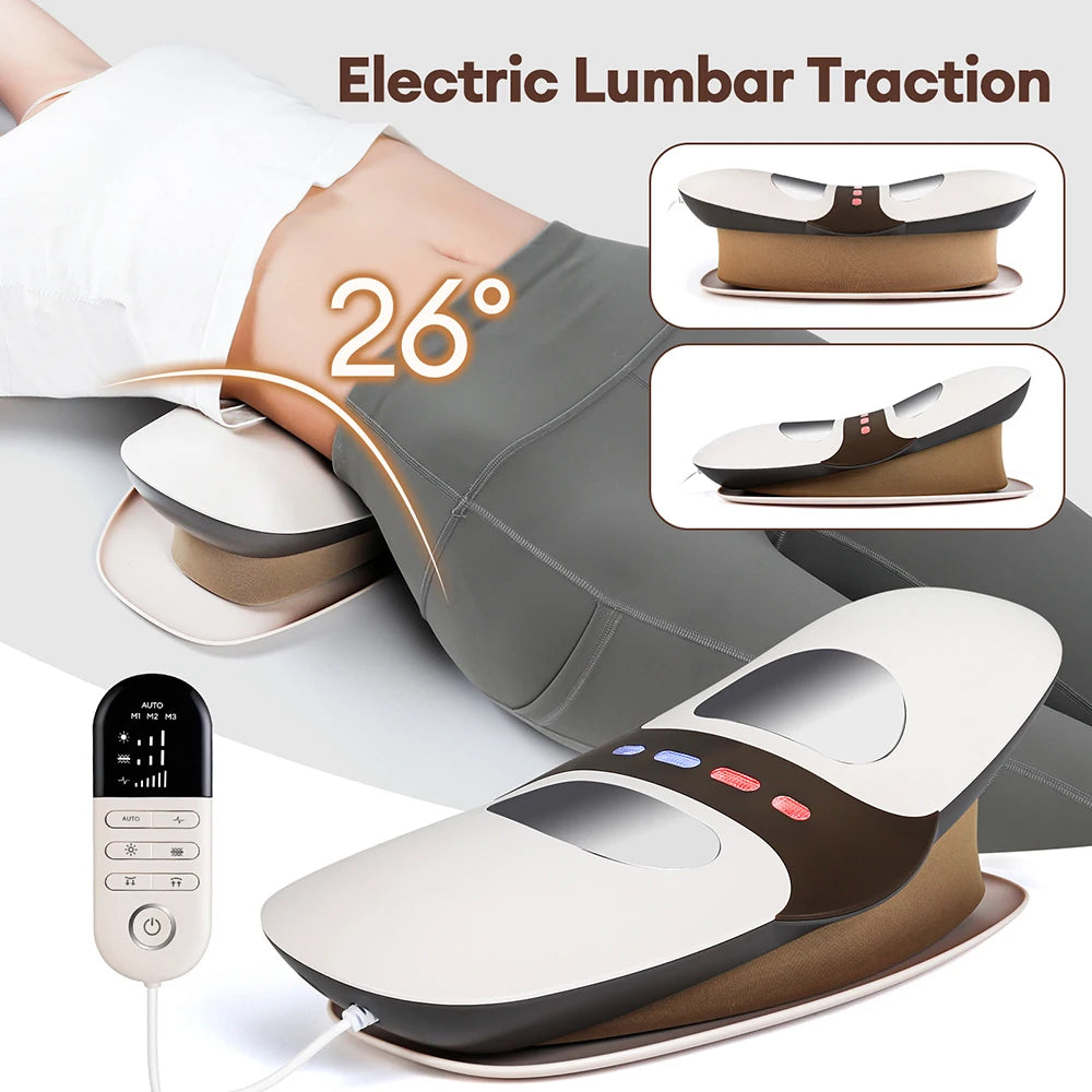 Electric Lumbar Vibration Massager – Adjustable Back Support