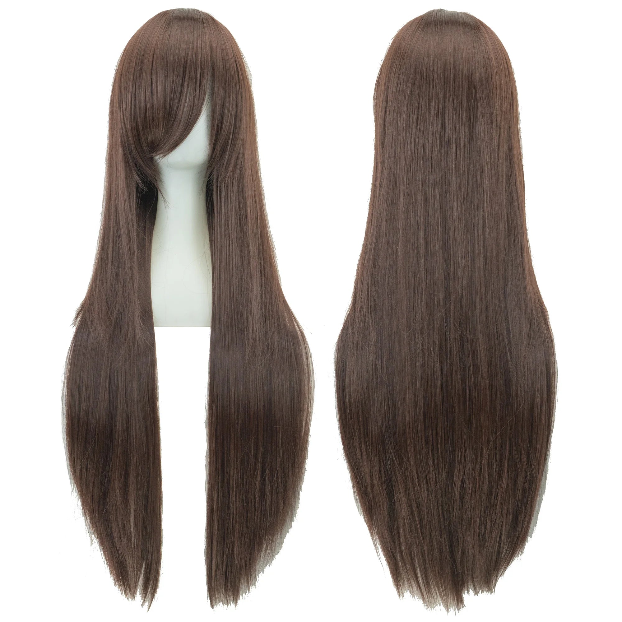 32" Long Straight Cosplay Wig – Heat Resistant Synthetic Hair, 120% Density | 36 Colors | Anime, Halloween & Party