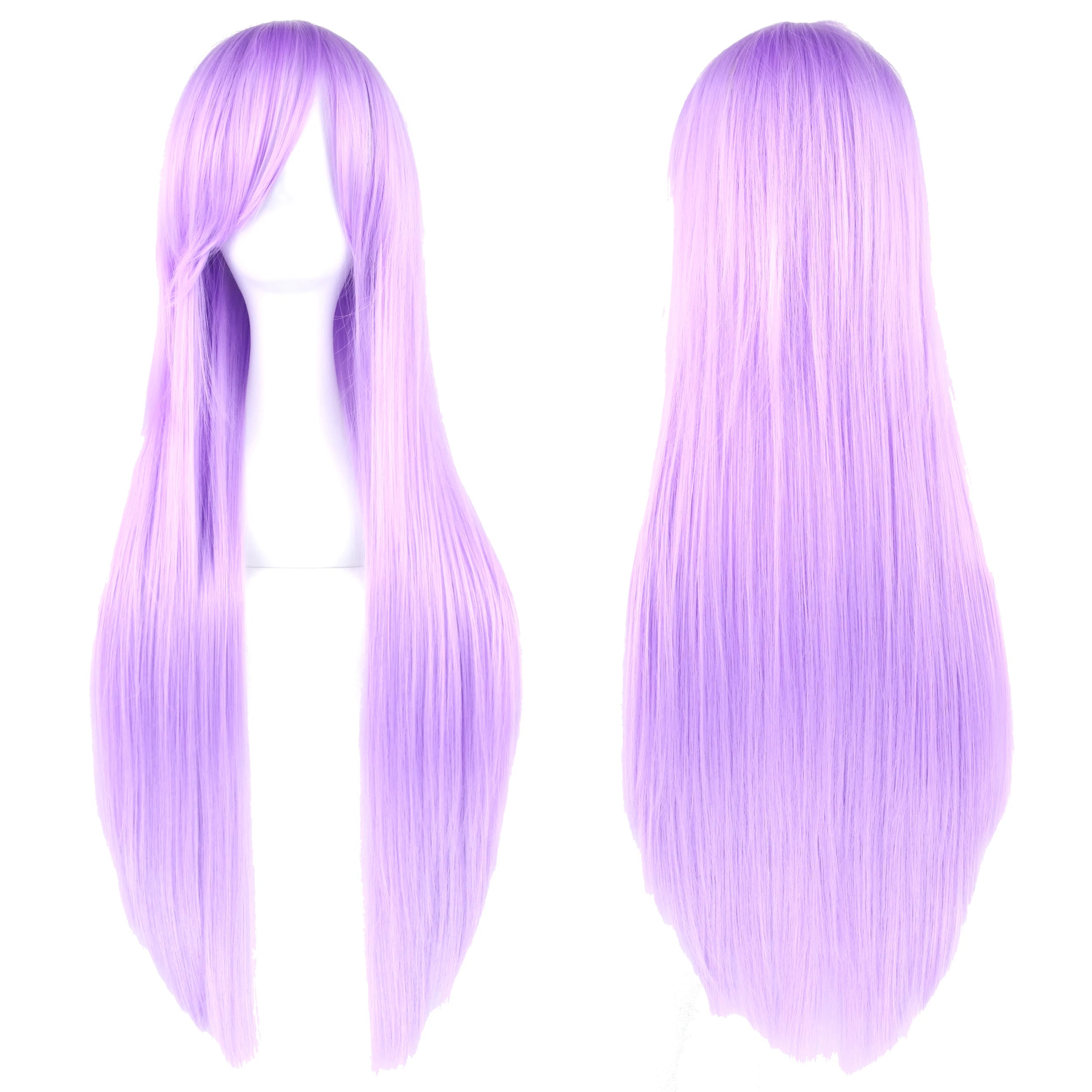 32" Long Straight Cosplay Wig – Heat Resistant Synthetic Hair, 120% Density | 36 Colors | Anime, Halloween & Party