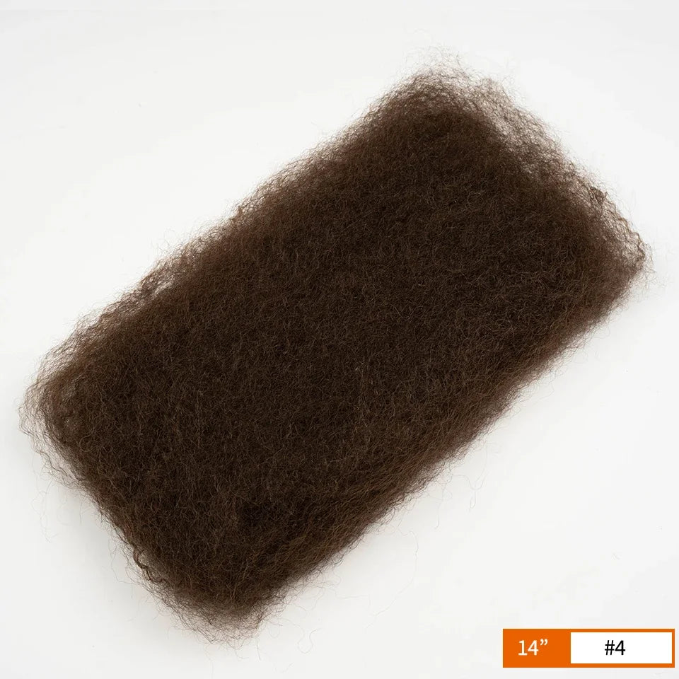 QVR Afro Kinky Bulk Human Hair for Braiding & Dreadlocks | 100% Brazilian Remy | 10-22 Inch | 9 Colors | 50g