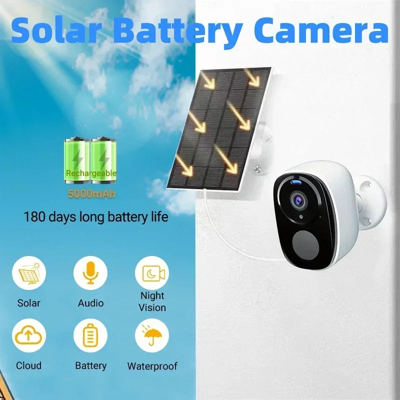 2K 5MP Solar & Battery Wireless Security Camera – Color Night Vision