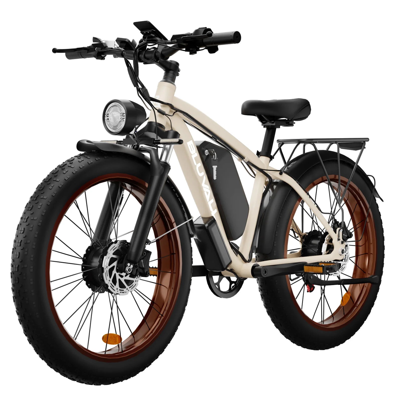 EOEOTWO 26" Fat Tire Electric Bike for Adults, 1000W Motor 1500W Peak, 48V 15Ah Battery, 34 MPH Max Speed, Up to 60 Miles Long Range