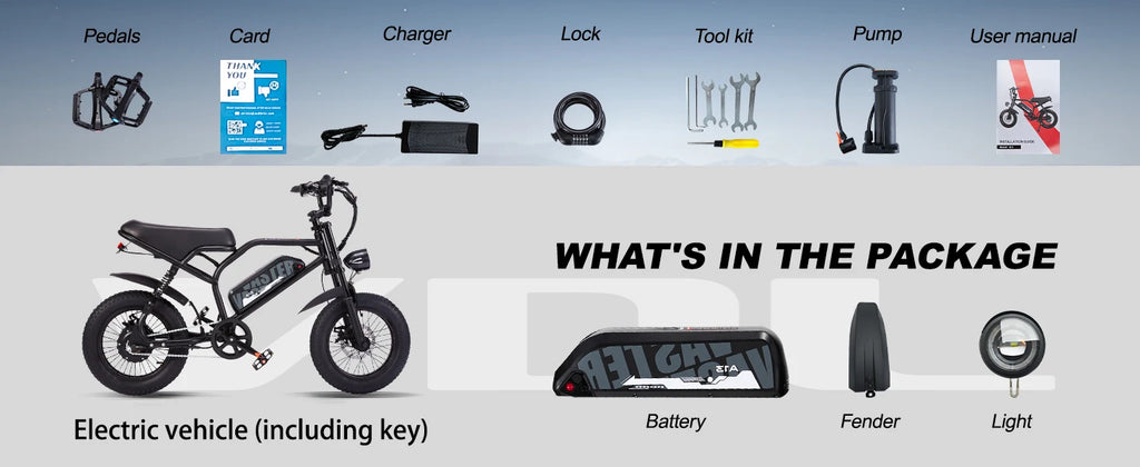 VDL 16-Inch Fat Tire Electric Bike – 800W Peak Motor