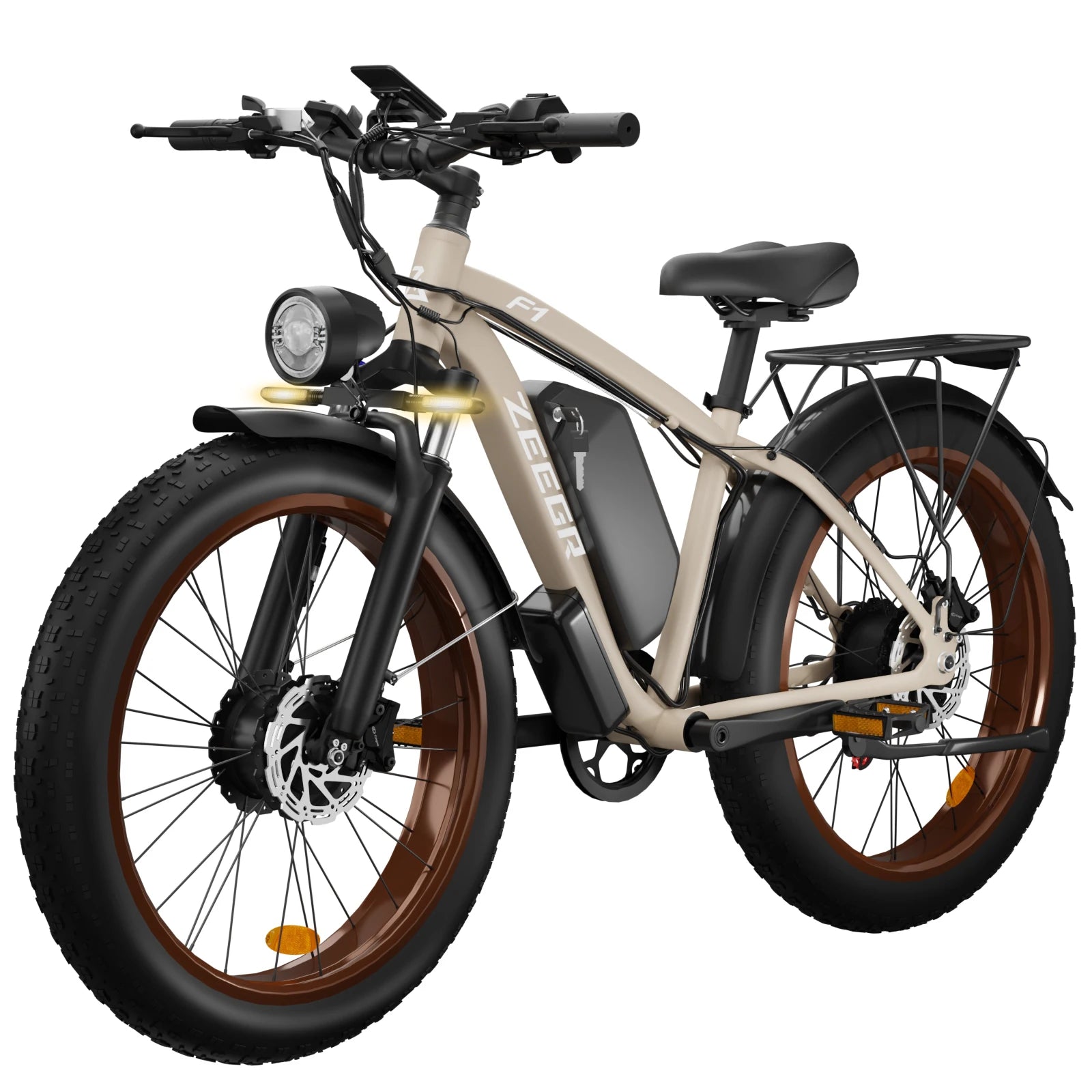 EOEOTWO 26" Fat Tire Electric Bike for Adults, 1000W Motor 1500W Peak, 48V 15Ah Battery, 34 MPH Max Speed, Up to 60 Miles Long Range